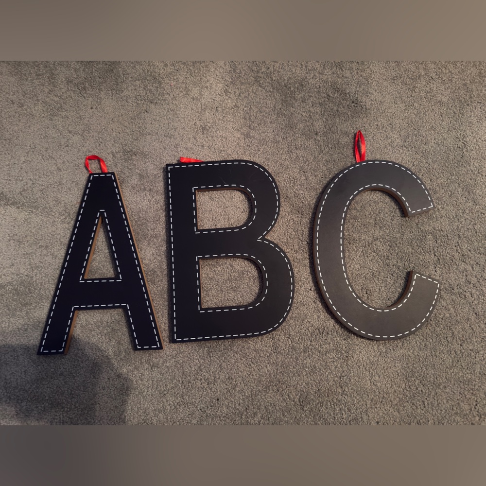 Black Alphabet Wall Decor